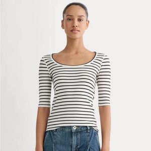 Everlane THE LUXE RIB SCOOP-NECK TEE